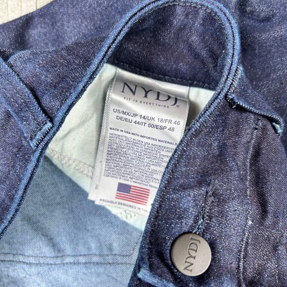 NYDJ Not Your Daughter's Jeans Marilyn Straight Blue Jeans Size 14 - Picture 6 of 9